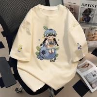 ราคา TEE SHOP เสื้อยืด oversize เสื้อเท่ๆ เกาหลี Blueberry Girl เสื้อแฟชั่นใ เกาหลีสไตล์ พิมพ์ลาย ผ้านิ่มใส่สบาย S 3XL COD (24647952168)