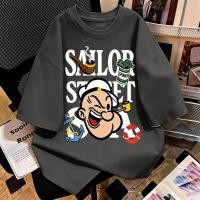 ราคา TEE SHOP เสื้อยืด oversize สไตล์เกาหลี ลาย Popeye ผ้านิ่มใส่สบาย แฟชั่นเท่ๆ รับ COD (45057979521)