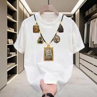 ราคา TEE SHOP เสื้อยืด oversize เสื้อเท่ๆ เกาหลี ลาย Amulet3 ใส่ได้ทั้งชายและหญิง เกาหลีสไตล์ พิมพ์ลาย ผ้านิ่มใส่สบาย COD (56404502765)