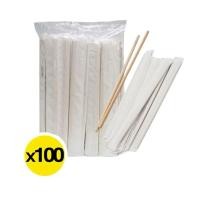 ราคา ตะเกียบไม้ไผ่ 22 ซม ซองกระดาษ 100 คู่ ห่อ (28864653225)