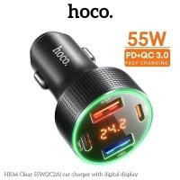ราคา HOCO HK66 หัวชาร์จในรถ 4พอร์ต ชาร์จเร็ว PD 30W QC 3 0 สูงสุด 55W พอร์ตชาร์จ Type C x 2 USB x 2 (58056332211)