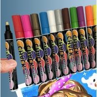 ราคา สีสีชอล์กเหลว LED กระดานเรืองแสงปากกาเฉพาะ Erasable ปากกาแก้วปลายปากกา Dual Use Marker ปากกา DVR7 (56708764734)