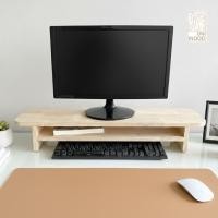 ราคา Uni wood ชั้นวางจอคอมขอบมน 2 ชั้นเคลือบด้านทำจากไม้ยางพารากว้าง 20 cm ยาว 60 80 100 cm สูง12cm (44061885409)