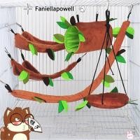ราคา FANIELLAPOWELL เปลญวนหนูแฮมสเตอร์เล่นอุโมงค์นอนและแกว่งกระรอกกรงอุปกรณ์รัง (57956963443)