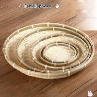 ราคา FANIELLAPOWELL ตะกร้าหวาย ถาดไม้ไผ่สานไม้ไผ่ ตะกร้าสานไม้ไผ่ทรงกลมแฮนด์เมด ห้องนั่งเล่น (57802357443)