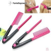 ราคา FANIELLAPOWELL V Type Hair Straightener Brush DIY พับ Hairdressing Combs แบบพกพาธรรมชาติผมจัดแต่งทรงผม Hairdress เครื่องมือ Curling Comb ผม (57300502508)