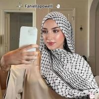 ราคา FANIELLAPOWELL ผ้าคลุมไหล่ลายสก๊อต ผ้าพันคอผ้าชีฟองพิมพ์ลาย ชุดพื้นเมืองแฟชั่นระบายอากาศได้ (55600492700)