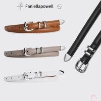 ราคา FANIELLAPOWELL เข็มขัดหนัง PU หัวเข็มขัดหมุดสีเงิน ดีไซน์หรู สำหรับคาดเอวและกางเกงยีนส์ (54750492885)