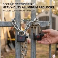 ราคา FANIELLAPOWELL กุญแจเตือนไซเรน 110dB Anti Theft Alloy Alarm Lock แบบพกพา High Security Rust Proof Heavy Duty Security Padlock Storage Unit (54355128992)