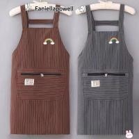 ราคา FANIELLAPOWELL ผ้ากันเปื้อนครัว ครัวเรือนกันน้ํา Antipaste Barista ผ้ากันเปื้อน ในครัวเรือน Abrasion ทนร้านอาหารชุด Coffee House (53702317631)
