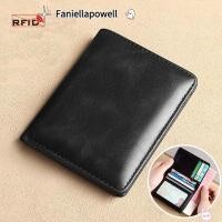 ราคา FANIELLAPOWELL กระเป๋าสตางค์ใบสั้น กระเป๋าสตางค์ผู้ชาย RFID หนัง กระเป๋าสตางค์แฟชั่น Slim Men (53606948141)
