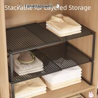 ราคา FANIELLAPOWELL ชั้นวางตู้เสื้อผ้า โลหะขยายตู้เสื้อผ้า DIY Retractable ปรับชั้นวางวางซ้อนกันได้ตู้เสื้อผ้าจัดเก็บ (53003083595)