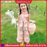ราคา ชุดเซ็ตลายดอกไม้สำหรับเด็กผู้หญิง ชุดฤดูร้อน เสื้อแขนกุด กางเกงขายาวทรงกว้าง ชุดลำลองแฟชั่นสำหรับเด็ก (50553964592)