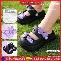 ราคา รองเท้าแตะเด็กผู้หญิงทรงแมรี่เจน พื้นหนา โปร่ง ลายดอกไม้ น่ารัก หวาน สไตล์เจ้าหญิง (46358142832)