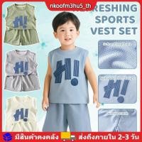 ราคา 1 4 Years Old Boys Kids Clothing Set Letter Printed Sleeveless Vest Shorts Baby Outfits (56252856480)