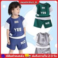 ราคา ชุดเสื้อยืดฤดูร้อนสำหรับเด็กผู้ชาย เสื้อแขนสั้น กางเกงขาสั้น ชุดวอร์มลำลอง (48804603556)