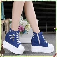 ราคา Kasut Wanita Zipper Womens Platforms Over high Heels 12cm Wedges Shoes Straps for Woman Lady (50008987599)