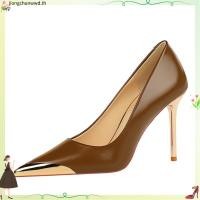 ราคา รองเท้าส้นสูงผู้หญิงหัวแหลมรองเท้าส้นเข็มเซ็กซี่แบบสวม (48459308557)