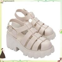 ราคา 2023 New Women s Shoes Ladies Wedge Heel Thick Sole Jelly Shoes Adult Baotou Hi (48059320321)