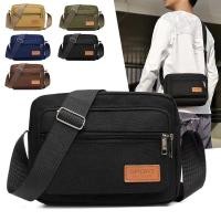 ราคา A144 กระเป๋าสะพายข้าง ผู้ชาย แฟชั่น ผ้าแคนวาส (27263420147)