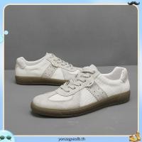 ราคา Chengda First Layer Cowhide Mesh Shoes รองเท้าผ้าใบสีเทาสีเบจ (45858550861)