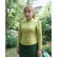 ราคา เสื้อไหมลาวสีเขียวตอง จิตรลดา มีอก34 44ค่ะ (22060749175)
