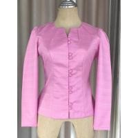 ราคา เสื้อไหมลาวสีชมพูอ่อน คอไลลา (25456381304)