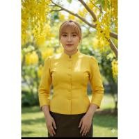 ราคา เสื้อไหมลาวสีเหลืองดอกคูณ (24756385610)