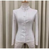 ราคา เสื้อไหมลาว คอจิตรดา สีขาวโอโม่ มีอก34 44ค่ะ (23441154731)