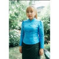 ราคา เสื้อไหมลาวสีฟ้าทรงจิตรลดา (18586884155)
