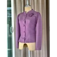 ราคา เสื้อไหมลาวสีม่วงอ่อนมีดอกไม้ (25428452932)