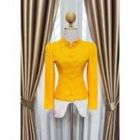 ราคา เสื้อไหมลาว สีเหลืองทอง ทรงจิตรลดา มีอก34 44ค่ะ (22086249742)