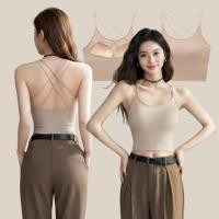ราคา WsimpleBra Sophia Crop Top สายเดี่ยว ทรงครอป มีบราในตัว เลิกใส่ชุดชั้นในและซิลิโคลปิดจุก (45106908931)