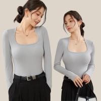 ราคา WsimpleBra BingBing Long Sleeve เสื้อแขนยาว คอบัว มีบราในตัว แบบถอดได้ เลิกใส่ชุดชั้นในและซิลิโคล (48950292301)