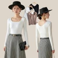 ราคา WsimpleBra Caroline Long Sleeve เสื้อยืด แขนยาว คอยู มีบราในตัว เลิกใส่ชุดชั้นในและซิลิโคลปิดจุก (29458394371)