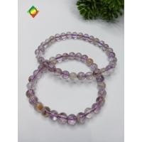 ราคา สร้อยข้อมือ หินแก้วจอมขวัญ แก้วพิรุณแสน่หา แก้วนางขวัญ ขนาด 6 มิล หินนำโชค หินมงคล หินสีม่วง (52857077006)