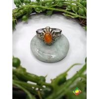 ราคา แหวนโอปอลสีส้ม Orange Opal Fire Opal พลอยเสริมดวง พลอยประจำราศีตุลย์ โอปอลไฟ (44226244240)