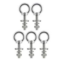 ราคา HL 5 ชิ้นสแตนเลสสตีล Eye Bolts พร้อม Nut 10x50 มิลลิเมตรยาวไหล่ยก Eye Bolt สําหรับ Tie Down สายรัดใช้งานง่าย (53708754970)