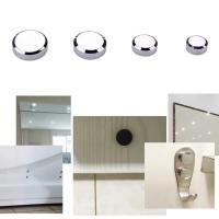 ราคา HL 4 ชิ้น Billboards เล็บตกแต่งแก้ว Fasteners สังกะสีโลหะผสมตกแต่งสกรูครอบคลุมกระจกแก้ไขเล็บตกแต่ง (51508774566)