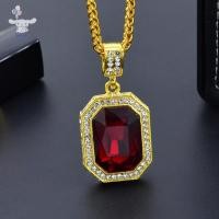 ราคา ซาน ฝังสแควร์ทับทิมสร้อยคอฮิปฮอปผู้ชายจี้หินสีแดงจี้เครื่องประดับวินเทจอุปกรณ์เครื่องแต่งกาย (44473832573)
