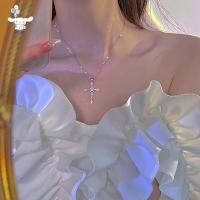 ราคา สร้อยคอมีหัวใจและสายคล้องคอแบบแฟชั่น สไตล์ครอสซิวยจากเงินแท้พร้อมทับทิม CZ สำหรับผู้หญิง (51708259420)