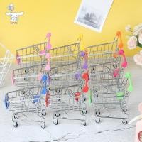 ราคา San 1 ชิ้น Mini Shopping Cart ซูเปอร์มาร์เก็ต Handcart รถเข็นช้อปปิ้งเก็บของเล่น POP (50609331633)