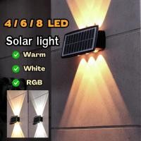 ราคา โคมไฟติดผนังโซล่าเซลล์ 4 6 8 LED มีให้เลือก 3 แบบ ไฟตกแต่งบ้าน ติดรั้ว ชาร์จพลังงานแสงอาทิตย์ (23478111021)