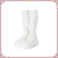 ราคา ส่งไรเดอร์ได้ Chole G Lb Martin Long Boots รองเท้าบูทหนังยาว ทรงสวย รองเท้าบูทเกาหลี รองเท้าบูทลุยหิมะ ส้นสูง 7cm (48555808908)