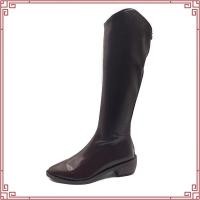 ราคา Black Western Chelsea Cowboy Mid Boot WomenS Thin Single Pointed Toe Cavalier Boots (46854704907)