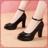 ราคา รองเท้าส้นสูง รองเท้าหนัง กันน้ํา สวมใส่สบาย สําหรับผู้หญิง (53609198936)