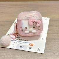 ราคา โบว์น่ารัก Hello Kitty เคสหูฟังไร้สายบลูทูธ AirPods Pro 1 2 3 4 หูฟังฝาครอบป้องกัน (41210980259)