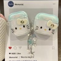 ราคา เคสหูฟัง Hello Kitty โบว์สีขาวไร้สายบลูทูธ AirPods Pro 1 2 3 4 หูฟังฝาครอบป้องกัน (44058402736)