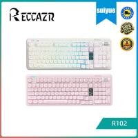 ราคา ROCCAZR R102 ที่กําหนดเองคีย์บอร์ดแบบกลไกนางฟ้าสีขาว Rocko หัวใจน่ารักปุ่มกดไร้สายบลูทูธ Triple Mode 98 Key (42773088813)