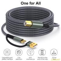 ราคา Crescent1 480Mbps Data Cord USB C Male to USB B Male Printer Cable for Scanners Black (57305793819)